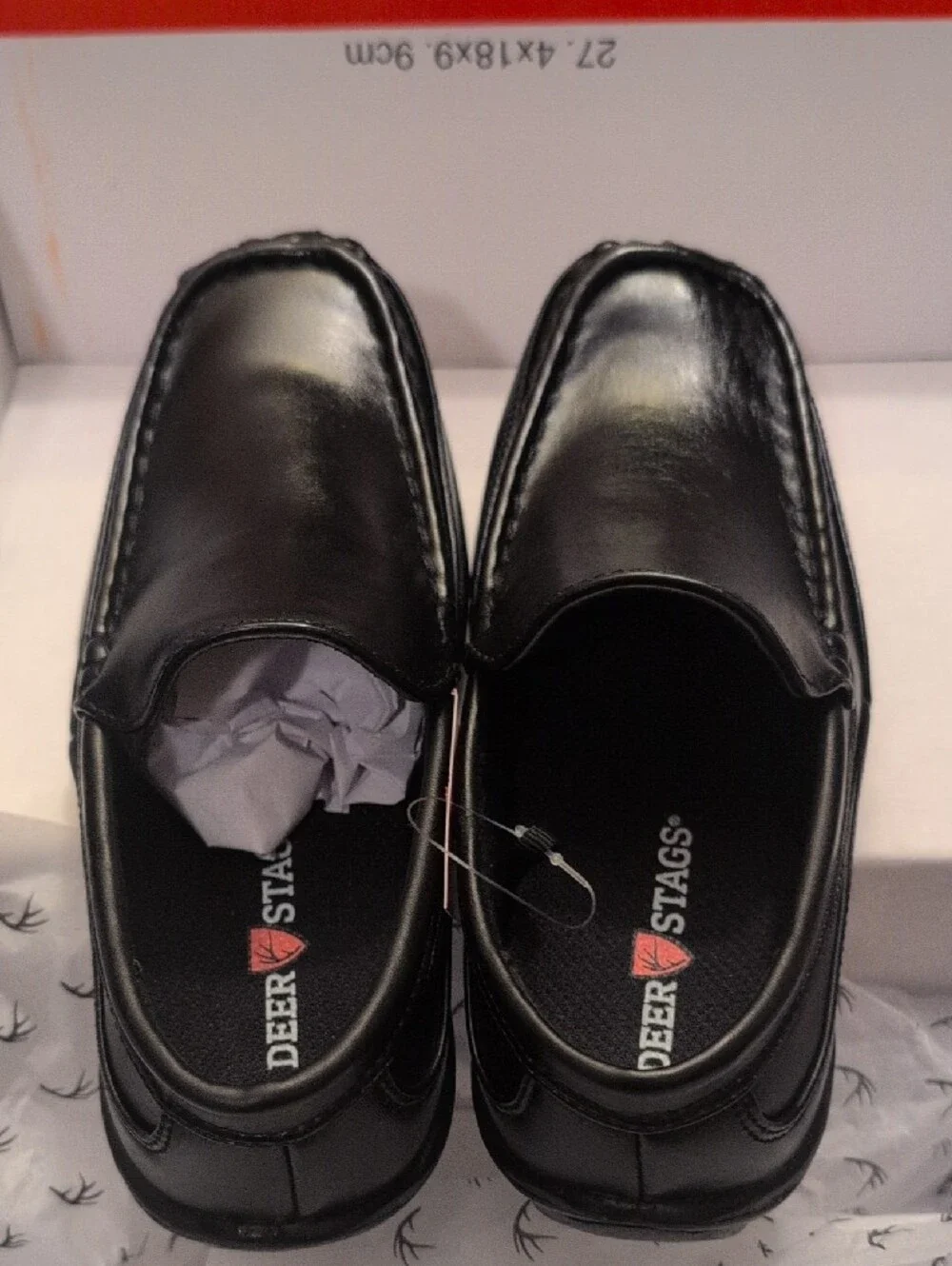 Deer Stags Black Leather Slip-On Loafer 13 Little Boys NWT NIB